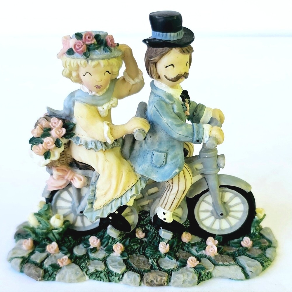 1997 Ivy & Innocence Violet & Ed Peters Bicycle Figurine 05002 Victorian Decor‎